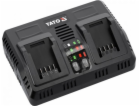 Yato  INTELIGENTNÍ DVOJITÁ NABÍJEČKA 18V (2,4-4,5A)