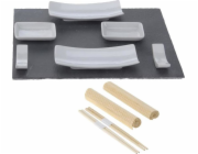 Sushi set porcelán/břidlice/bambus sada 11ks KO-210000010
