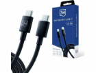 3mk datový kabel - Hyper Cable C to C 100W 1.2m, černá