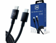 3mk datový kabel - Hyper Cable C to C 100W 1.2m, černá