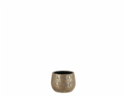 Hrnec Mica Clemente 1055434, keramika, H 16,5 cm, zlatý