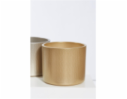 Keramický hrnec DOMOLETTI WALEC KROPKI, O19 cm, zlatý
