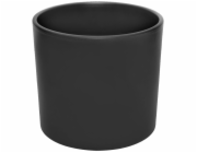 Ceram hrnec DOMOLETTI WALEC STRUCUTR, O28 cm, mat. Černá