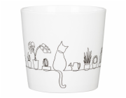 Hrnec Scheurich Catview 65577, keramika, H 13 cm, bílý