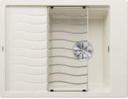 Blanco dřez ELON 45 S dřez Silgranit jemný bílý oboustranný, InFino, odkapávací mřížka