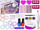 LeanToys Sada na malování nehtů Frézka Lamp Pilník Glitter