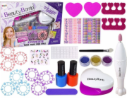 LeanToys Sada na malování nehtů Frézka Lamp Pilník Glitter