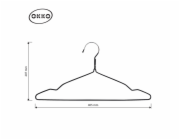 Věšáky černé OKKO, LSMD074, 10 ks