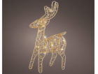 Vánoční dekorace "Jelen" s LED osvětlením, 21 cm, zlatá
