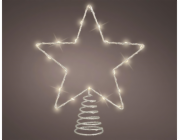 Dekorace hvězda s LED osvětlením, 27 cm, bílá