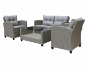 Sestava venkovního nábytku Domoletti, šedá, 4 místa