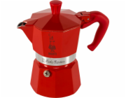 Bialetti Moka Express Winter Wonderland 3TZ cafe 140 ml Červená, stříbrná