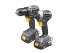 Sada nářadí GRUNDER CD-B0B18+CW-B1218E, 18 V, 2×2 Ah