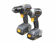 Sada nářadí GRUNDER CD-B0B18+CW-B1218E, 18 V, 2×2 Ah