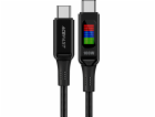 USB-C to USB-C cable Acefast C7-03 1.2m, with display (bl...