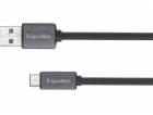 Kruger&Matz USB-A - USB-C USB kabel 1 m černý (KM0348)