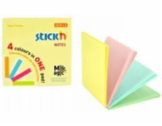 Stickn Samolepící zápisník Magic Pad Pastel mix 4 barev (155269)