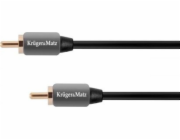 Kruger&Matz RCA (Cinch) - RCA (Cinch) kabel 1m šedý (KM0301)