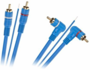 RCA (Cinch) x2 - RCA (Cinch) x2 kabel 5m modrý (KPO2668-5)