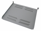 XtendLan Police 400mm, univerzal, 1U, 25kg nosnost, šedá