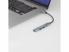 Tellur 4v1 USB-C 3.1 Hub hliníkový, šedý