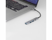Tellur 4v1 USB-C 3.1 Hub hliníkový, šedý