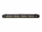 Patch panel POE Gigabit cat.5e 16p 1U Black stíněný, 19" ...