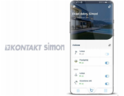 Kontakt-Simon Simon 54 GO Tlačítkový ovladač - 30 akcí pro ovládání dalších ovladačů, ovládaný chytrým telefonem WiFi 230V (modul) matná černá DEK