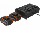Worx Set 4,0 Ah baterie 2x + nabíječka WA3611