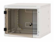 Rack Triton 19" dvojdílný 9U/295mm prosklené dveře, šedý