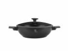 Pánev WOK s titanovým povrchem a poklicí 30 cm Antracit C...