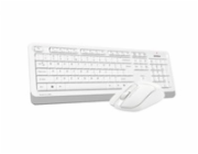 A4tech Set klávesnice+myš FG1012, Bezdrátový, US, bílá