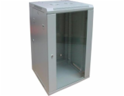DIGITUS DN-WD19 18U/600 Wallmount double section Cabinet 19 18U 901/600/600 glass grey mounted