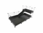 C&C modulární klec jednopatrová 4x2 + Loft 2x1 + Černá rampa