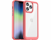 Hurtel Outer Space Case iPhone 14 Pro Max pevný kryt s gelovým rámečkem červený