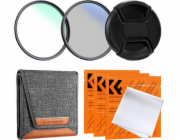 Kf filtr Sada filtrů 4v1 UV NANO-K filtr + polarizační CPL + kryt + pouzdro K&F pro 77mm / SKU.2039V1