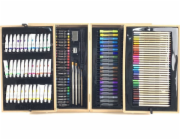 Profesionální umělecká sada LeanToys v dřevěném kufru se 174 prvky