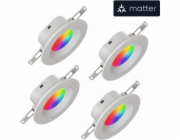 Nanoleaf  Essentials Smart Downlight - bodové osvětlení 4 kusy (technologie Matter)
