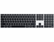Klávesnice Satechi  Slim X3 – klávesnice s numerickým rozložením Bluetooth pro čtyři zařízení USB-C (stříbrná)