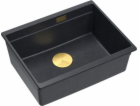 GraniteQ dřez Logan 100 černý metalický granitový dřez