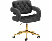 Activeshop 4Rico Otočná židle QS-OF213G sametově šedá