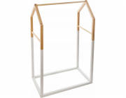 Atmosphera Dětská šatní skříň ve tvaru domečku, bílá komoda, věšák na prádlo, věšák, bílý nábytek pro holčičky