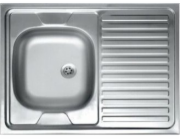 Alkotest SK6_311T dřez / KUCHINOX / DŘEZ / 60 OCEL PŘELOŽENÝ 80X60 1 KOMBI + VÝPUST. PRÁDLO + SIFONY /