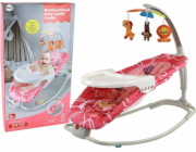 LeanToys Bouncer Rocker 2v1 Dětský sedací stůl Zvuky Vibrace Žirafa