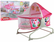 Dětská podložka LeanToys Multifunkční postel Rocker 2v1 Sounds Vibrations Pink