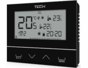 Bezdrátový dvoupolohový pokojový ovladač Tech ST-292V2 (sklo 3 mm) černý