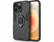 Pouzdro Hurtel Ring Armor pro iPhone 14 Pro pancéřový kryt magnetický držák kroužku černý