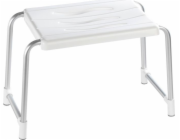 Wenko Secura stolička do sprchy 32 x 50 cm hliník stříbrná/bílá
