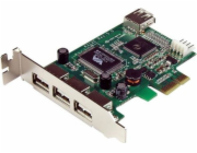 StarTech NIC Controller Adapter Interní 4 porty PCIe na 3x USB 2.0