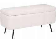 Atmosphera Pouffe s úložným prostorem, čalouněný s boucle efektem, 100 x 40 x 48,5 cm